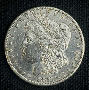 lot 34 image: 1881-S Morgan Silver Dollar AU-EF