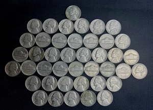 lot 45 image: 42 Jefferson Nickels from the 1960s VFF