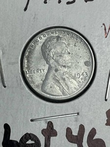lot 46 image: 1943-D Steel Penny VFF