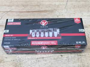 lot 24 image: Craftsman V Series 38 Drive Metric Socket Set Model # CMMT17530V 12272410