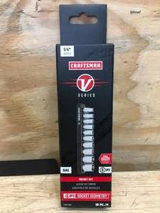 lot 26 image: Craftsman V Series SAE 14 Drive Socket Set Model # CMMT17300V 1227246