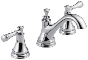 lot 79 image: Delta Silverton Two Handle Widespread Bathroom Faucet Model # 35713LF-ECO