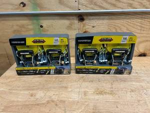 lot 88 image: SMARTSTRAPS Lot of 2 Packs of- Commercial-Grade RatchetX J-Hook Tie-Downs, 14ft. x 1 12in., 2 Pack, 5,000-Lb. Breaking Strength (2 straps per pack)