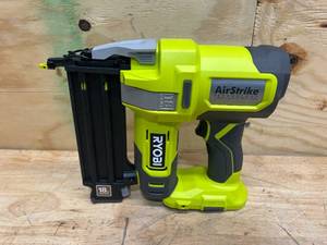 lot 11 image: RYOBI ONE 18V 18-Gauge Cordless AirStrike Brad Nailer (Tool Only)