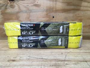 lot 64 image: Lot of 2 - Keeper Lifting Sling 2 x 12 Model # 02616