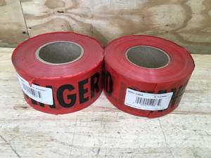 lot 73 image: Lot of 2 - Rolls of Red Danger Tape