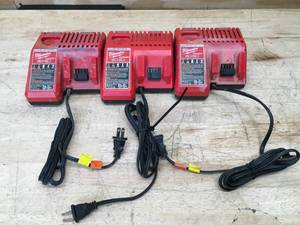 lot 96 image: Lot of 3 - Milwaukee M12M18 Charger Model # 48-59-1812