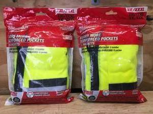 lot 98 image: Lot of 2 - Milwaukee High Visibility Performance Safety Vest Model # 48-73-5043