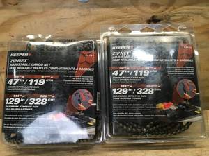 lot 107 image: Lot of 2 - Keeper Zipnet Adjustable Cargo Net