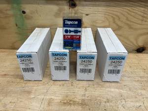 lot 103 image: BUILDEX Lot of 4 Cases of-  316 x 1-14 Tapcon Concrete Anchors (6 packs per case- 25 anchors per pack)