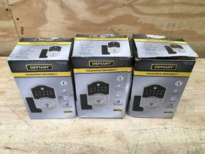 lot 116 image: Lot of 3 - Touchpad Deadbolt