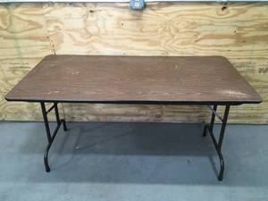 lot 129 image: Brown Folding Table