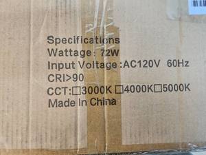 lot 14 image: 72W LED Lamp with Installation Manual - New