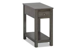 lot 56 image: New Classic Furniture Noah Gray End Table with Drawer