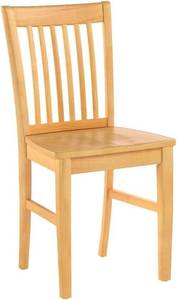 lot 64 image: East West Furniture Portland Dining Chairs with Plain Wood Seat