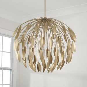 lot 78 image: Capital Lighting - Margeaux 5 Light 28 inch Buffed Gold Pendant Ceiling Light