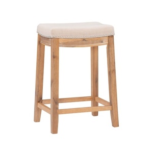 lot 98 image: Natural Acacia Counter Stool - 26 Height