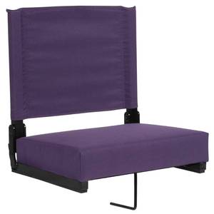 lot 105 image: Grandstand Comfort Seats by Flash with Ultra-Padded Seat - Dark Purple, 18 X 18 X 14 in.