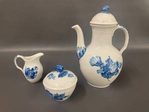 lot 13B image: Royal Copenhagen Blue Flowers Pattern Coffee Set Porcelain