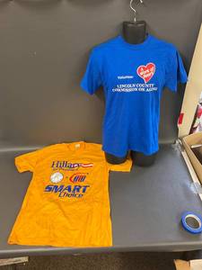 lot 29B image: Lot of 2 T-Shirts Hillary for President and Volunteer