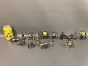 lot 32B image: Vintage Metal Pencil Sharpeners Collection Landmarks and Objects