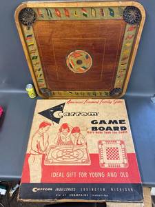 lot 33B image: 2 Vintage Carrom Multi-Game Boards - 1 with Original Box