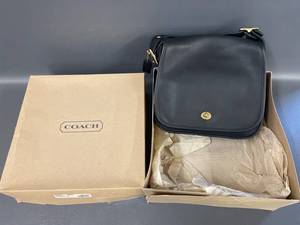 lot 1 image: Coach Black Leather Crossbody Bag - New With Box