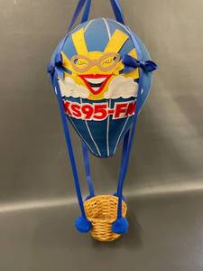 lot 25 image: Large VTG MN Advertising KS95-FM Hot Air Balloon Radio Station Decor