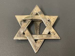 lot 56 image: Artist Signed Emilia Cashilh Star of David Metal Pin