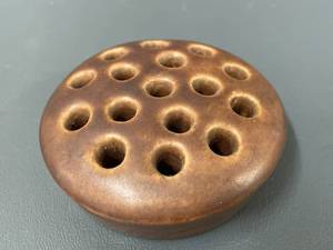 lot 60 image: Vintage Ceramic Flower Frog Holder or Incense Burner