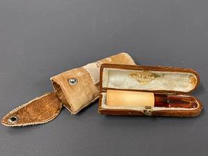 lot 68 image: Vintage NPC Meerschaum Pipe Mouthpiece with Original Case