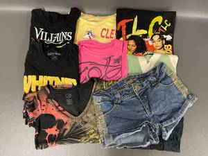 lot 88 image: Vintage Graphic T-Shirts and South Pole Denim Shorts Collection