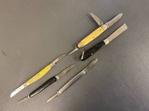 lot 98 image: Vintage American-Made Pocket Knives Collection - 5 Unique Blades