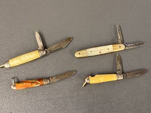 lot 99 image: Vintage Pocket Knife Set Collection - Assorted Handles and Blades