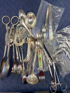 lot 143 image: Vintage Silverware Collection & Tableware Lot