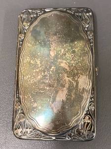 lot 46B image: Antique Art Nouveau Silver Floral Cigarette Case