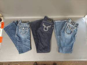 lot 83B image: Lot of 3 Designer Jeans Miss Me Rock Revival