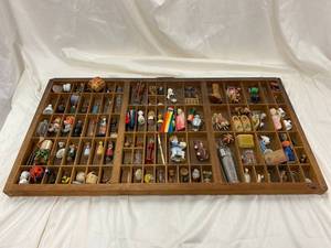 lot 5K image: Vintage Typeset Cabinet Drawer with Collectible Miniatures