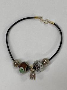 lot 25K image: Pandora Style Bracelet with Sterling Silver Charm