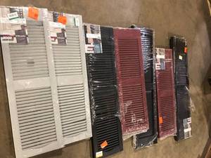 lot 27 image: Various Lot of Builders Edge Shutters Various colors Customer Returns Review all pictures