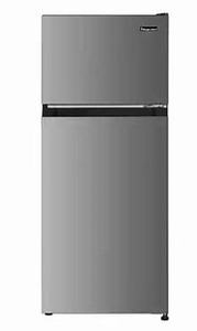 lot 1 image: Magic Chef 18.5 in. W, 4.5 cu. ft. 2-Door Mini Refrigerator, with Freezer in Platinum Steel Customer Return See all Pictures