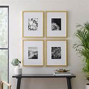 lot 8 image: StyleWell 16 x 20 Matted to 8 x 10 Gold Gallery Wall Picture Frame (Set of 4) Customer Return Review all pictures