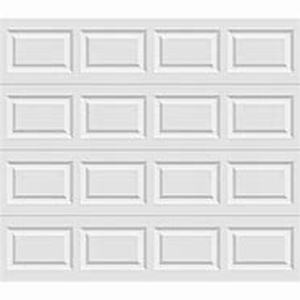 lot 46 image: Clopay Classic Steel Short Panel 8 ft x 7 ft Insulated 6.5 R-Value White Garage Door without Windows Customer Return Review all pictures