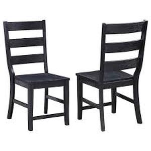 Coaster Newport Black Ladder Back Dining Side Chair (Set of 2) Customer Returns review all pictures
