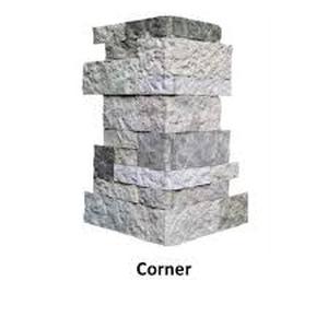 Lot of 3 AIRSTONE Spring Creek Gray 2 - 4 in. x 4 - 10 in. Cement Standard CornerFinished End Wall Tiles (7.25 sq. ft.case) Customer Returns review all pictures
