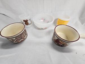 Hand Painted Bowl and soup bowls