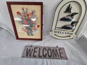 Vintage Key Holder, and Welcome Signs