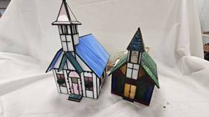 Lighted Stained Glass Churches
