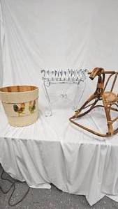 Metal Plantstand, Rocking Horse
