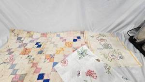 Throw Quilt and Dish TowelsTable Runner